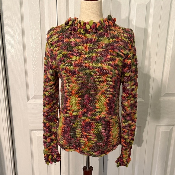 Susan Bristol Colorful Knitted Sweater Size PM Multi Colors - Picture 1 of 5